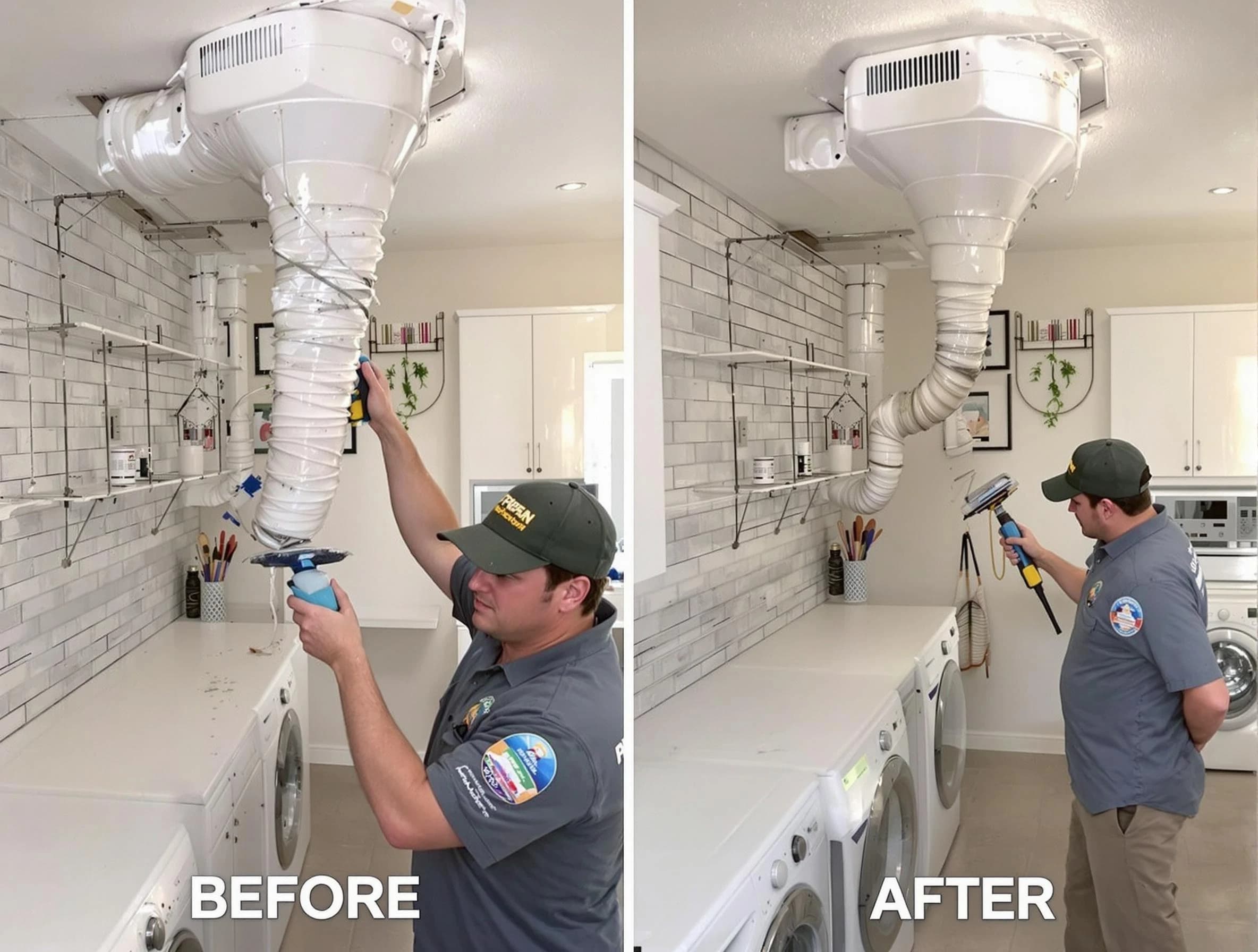 Professional dryer exhaust vent cleaning by Morrow Dryer Vent Cleaning in Morrow