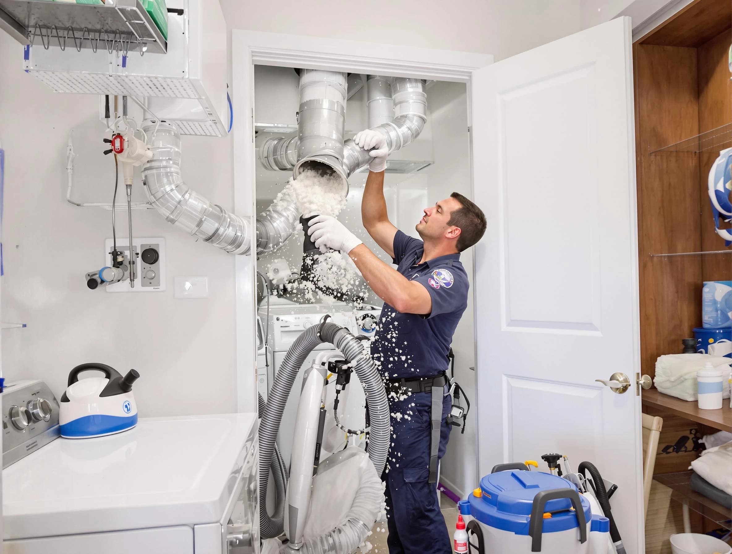 Morrow Dryer Vent Cleaning technician delivering thorough residential dryer vent cleaning service in Morrow