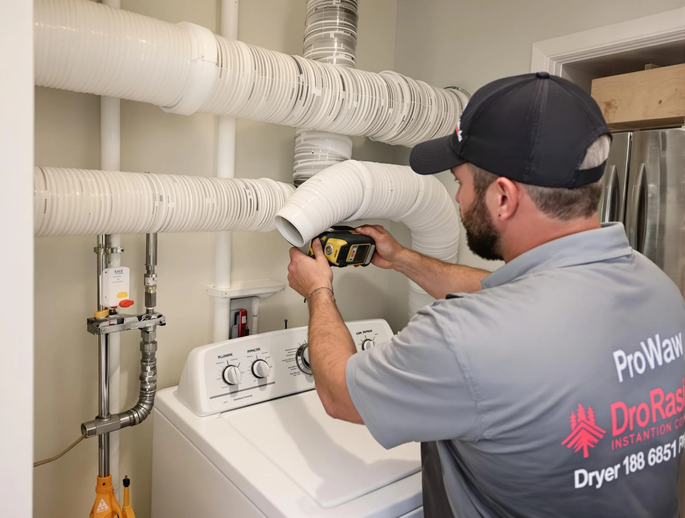 Professional dryer vent hose installation by Morrow Dryer Vent Cleaning in Morrow